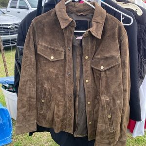 Leather suede jacket